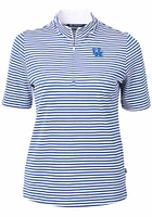 Cutter and Buck Kentucky Wildcats Womens Virtue Eco Pique Stripe Short Sleeve Polo Shirt