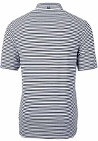 Cutter and Buck Minnesota Twins Mens Navy Blue Virtue Stripe Short Sleeve Polo
