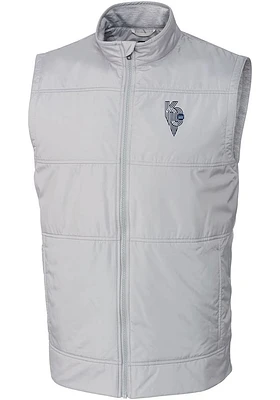 Cutter and Buck Kansas City Royals Big Tall Grey Connect Stealth Mens Vest