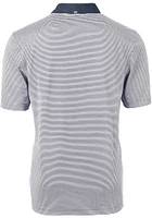 Cutter and Buck Kansas City Royals Navy Blue Connect Virtue Eco Pique Micro Stripe Big Ta..