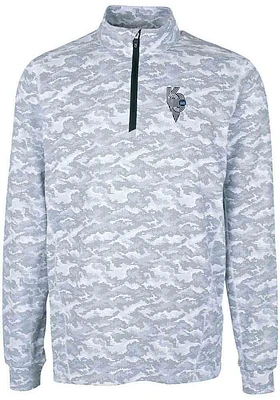 Cutter and Buck Kansas City Royals Mens Charcoal Connect Traverse Big Tall Qtr Zip