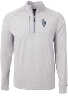 Cutter and Buck Kansas City Royals Mens Connect Adapt Eco Knit Big Tall Qtr Zip