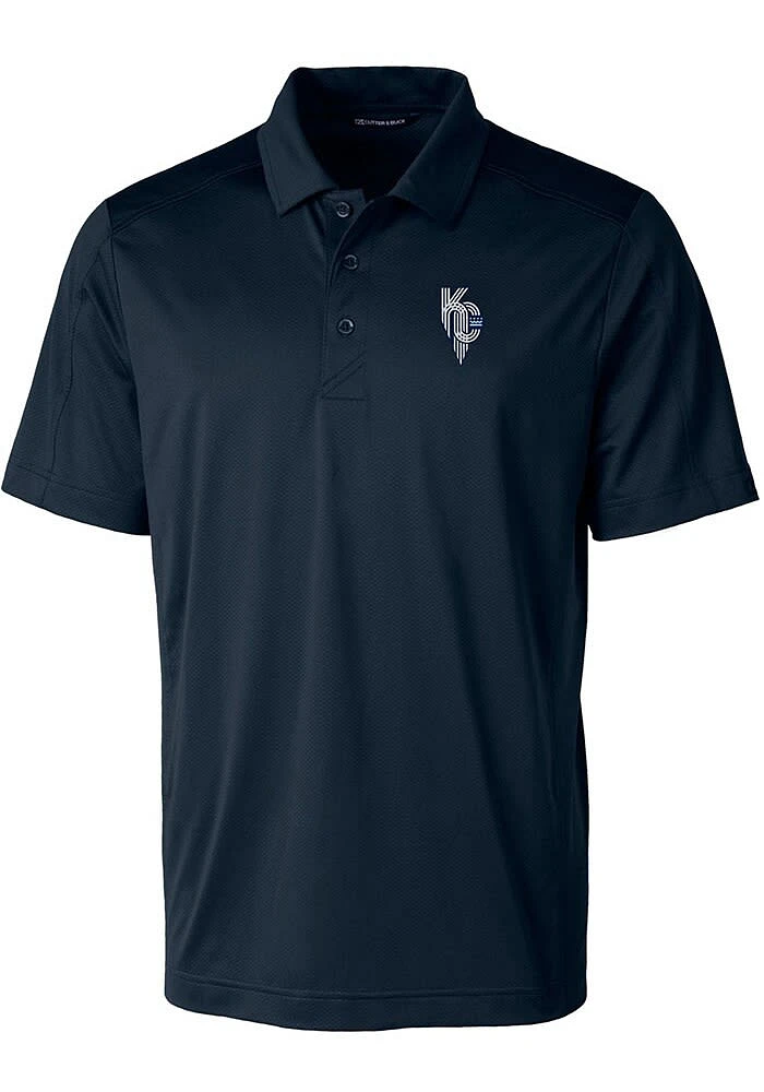 Cutter and Buck Kansas City Royals Mens Navy Blue Connect Prospect Big Tall Polos Shirt