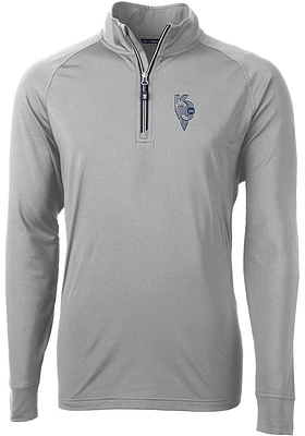 Cutter and Buck Kansas City Royals Mens Connect Adapt Eco Big Tall Qtr Zip