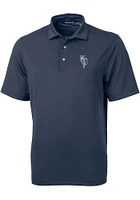 Cutter and Buck Kansas City Royals Navy Blue Connect Virtue Eco Pique Big Tall Polo