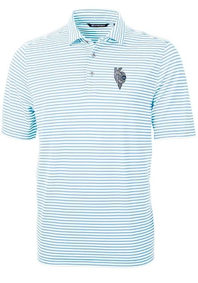 Cutter and Buck Kansas City Royals Light Blue Connect Virtue Eco Pique Big Tall Polo