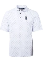 Cutter and Buck Kansas City Royals White Connect Virtue Eco Pique Tle Big Tall Polo