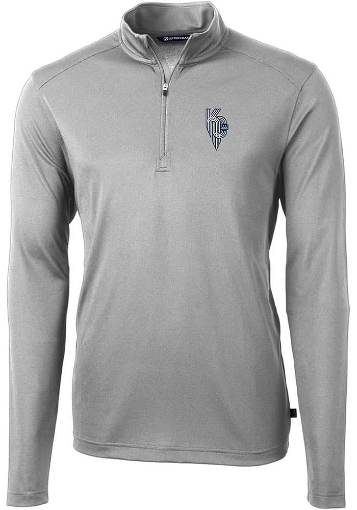 Cutter and Buck Kansas City Royals Mens Connect Virtue Eco Pique Big Tall Qtr Zip