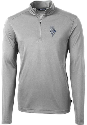 Cutter and Buck Kansas City Royals Mens Connect Virtue Eco Pique Big Tall Qtr Zip
