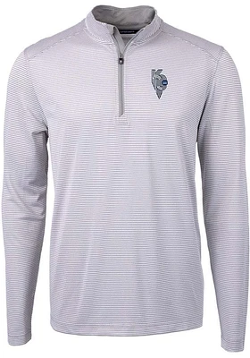 Cutter and Buck Kansas City Royals Mens Connect Virtue Eco Pique Stripe Big Tall Qtr