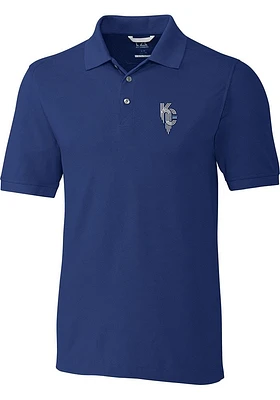Cutter and Buck Kansas City Royals Blue Connect Advantage Big Tall Polo