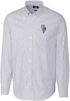 Cutter and Buck Kansas City Royals Mens Light Blue Connect Stretch Oxford Stripe Big Tall..