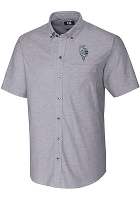 Cutter and Buck Kansas City Royals Mens Charcoal Connect Stretch Oxford Big Tall T-Shirt