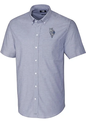 Cutter and Buck Kansas City Royals Mens Light Blue Connect Stretch Oxford Big Tall T-Shir..
