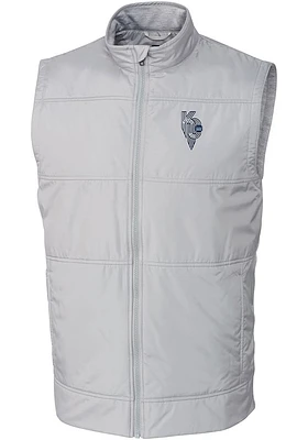Cutter and Buck Kansas City Royals Mens Grey Connect Stealth Sleeveless Jacket