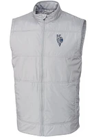 Cutter and Buck Kansas City Royals Mens Grey Connect Stealth Sleeveless Jacket