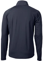 Cutter and Buck Kansas City Royals Mens Navy Blue Connect Adapt Eco Hybrid Long Sleeve Qtr Zi..