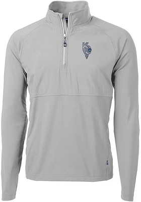 Cutter and Buck Kansas City Royals Mens Connect Adapt Eco Hybrid Long Sleeve Qtr Zip Pul