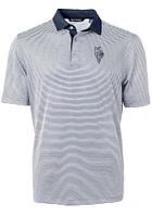 Cutter and Buck Kansas City Royals Mens Navy Blue Connect Virtue Eco Pique Micro Stripe Short..