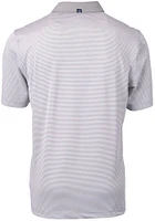 Cutter and Buck Kansas City Royals Mens Connect Virtue Eco Pique Micro Stripe Short Slee