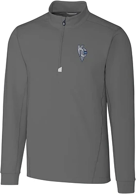 Cutter and Buck Kansas City Royals Mens Connect Traverse Long Sleeve Qtr Zip Pullover