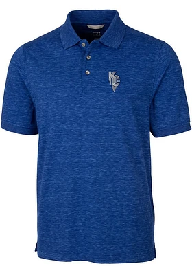 Cutter and Buck Kansas City Royals Mens Connect Advantage Space Dye Short Sleeve Polo