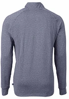 Cutter and Buck Kansas City Royals Mens Navy Blue Connect Adapt Eco Long Sleeve Qtr Zip Pullo..