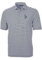 Cutter and Buck Kansas City Royals Mens Navy Blue Connect Virtue Eco Pique Stripe Short Sleev..