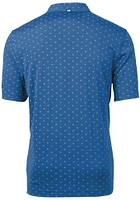 Cutter and Buck Kansas City Royals Mens Blue Connect Virtue Eco Pique Tle Short Sleeve Polo
