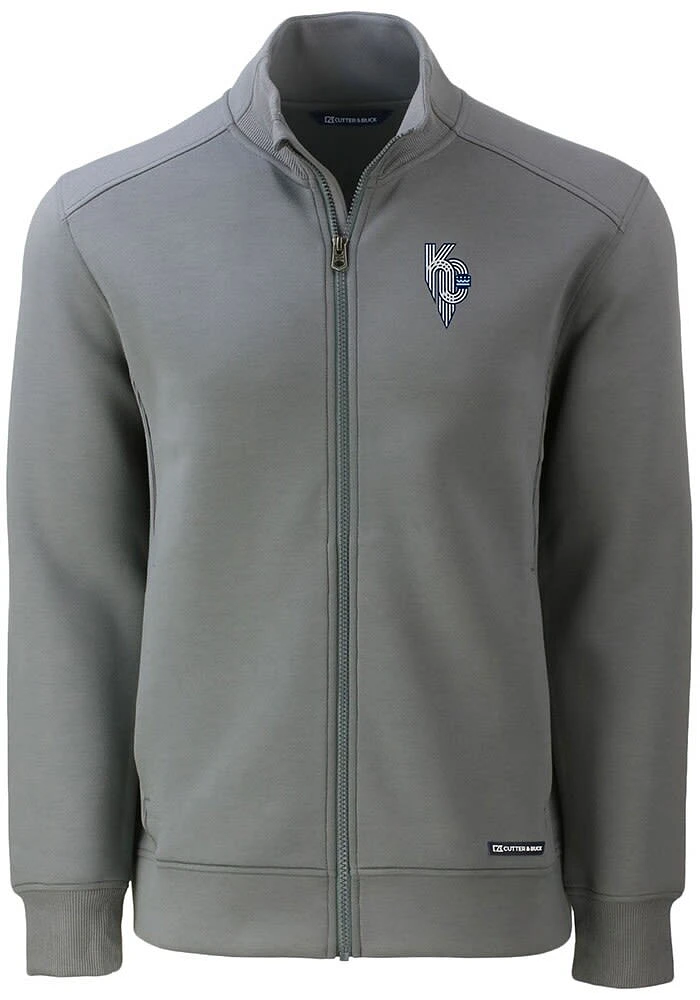 Cutter and Buck Kansas City Royals Mens Grey Connect Roam Light Weight Jacket