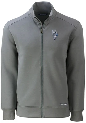 Cutter and Buck Kansas City Royals Mens Grey Connect Roam Light Weight Jacket