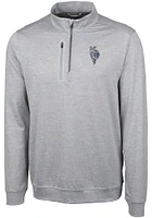 Cutter and Buck Kansas City Royals Mens Connect Stealth Long Sleeve Qtr Zip Pullover