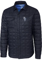 Cutter and Buck Kansas City Royals Mens Navy Blue Connect Rainier PrimaLoft Outerwear Lined J..