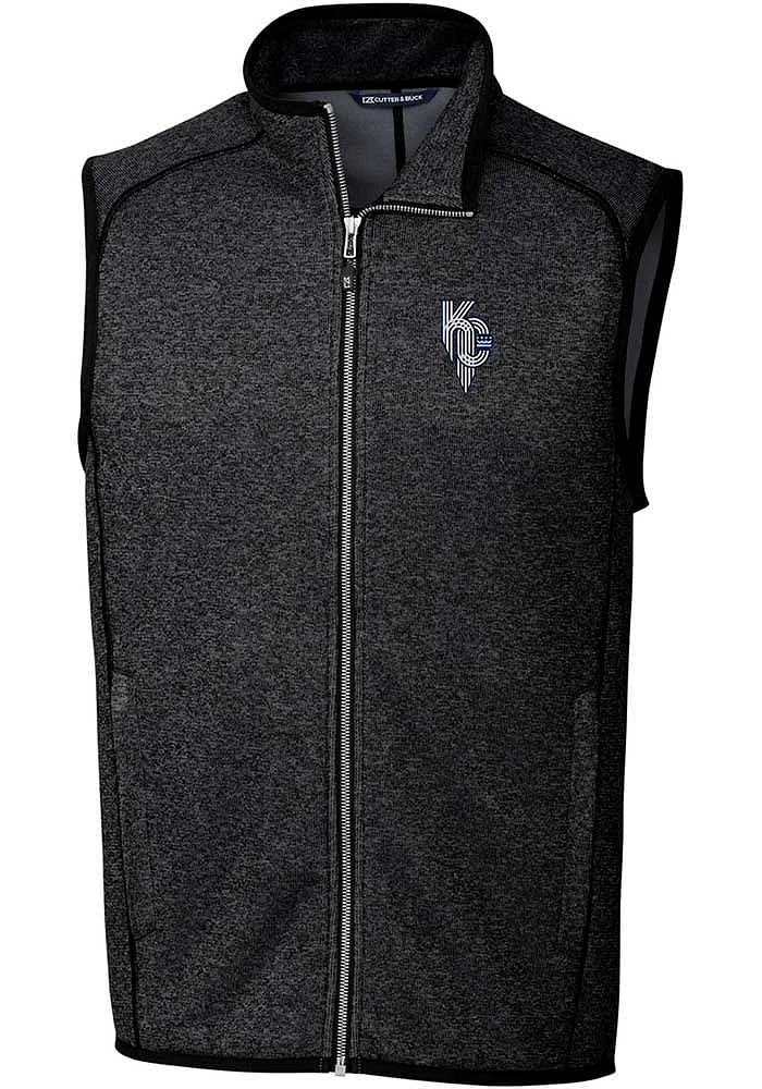 Cutter and Buck Kansas City Royals Mens Charcoal Connect Mainsail Sleeveless Jacket