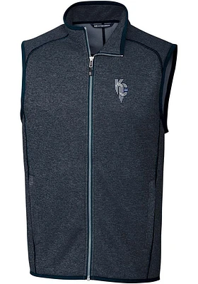 Cutter and Buck Kansas City Royals Mens Navy Blue Connect Mainsail Sleeveless Jacket