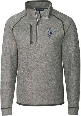Cutter and Buck Kansas City Royals Mens Connect Mainsail Long Sleeve Qtr Zip Pullover
