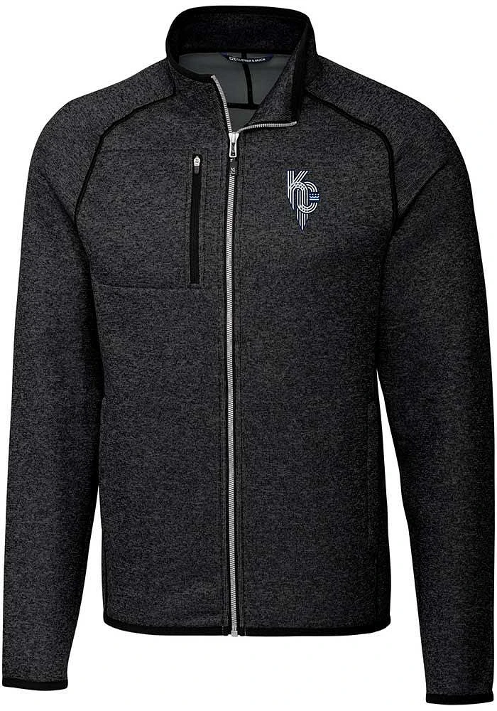 Cutter and Buck Kansas City Royals Mens Charcoal Connect Mainsail Medium Weight Jacket