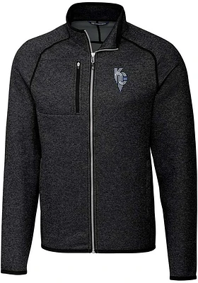 Cutter and Buck Kansas City Royals Mens Charcoal Connect Mainsail Medium Weight Jacket