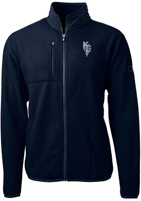 Cutter and Buck Kansas City Royals Mens Navy Blue Connect Cascade Sherpa Light Weight Jacket