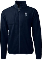 Cutter and Buck Kansas City Royals Mens Navy Blue Connect Cascade Sherpa Light Weight Jacket