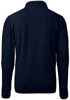 Cutter and Buck Kansas City Royals Mens Navy Blue Connect Cascade Sherpa Long Sleeve Qtr Zip..