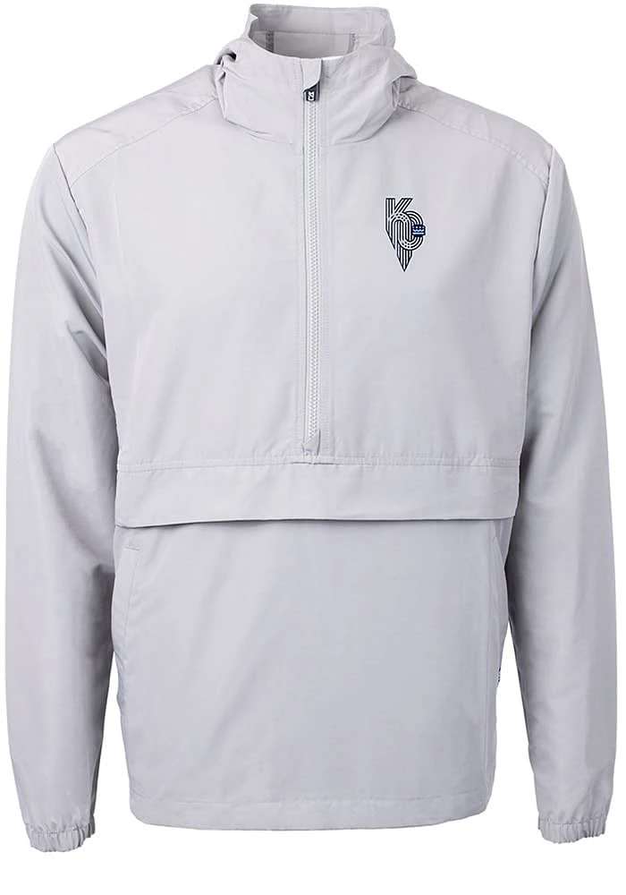 Cutter and Buck Kansas City Royals Mens Grey Connect Charter Eco Pullover Jackets