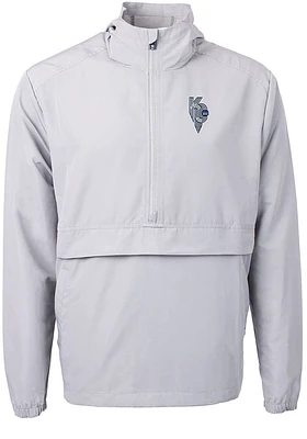 Cutter and Buck Kansas City Royals Mens Grey Connect Charter Eco Pullover Jackets
