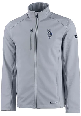 Cutter and Buck Kansas City Royals Mens Charcoal Connect Evoke Light Weight Jacket