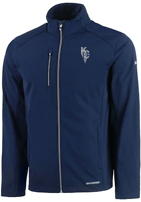 Cutter and Buck Kansas City Royals Mens Navy Blue Connect Evoke Light Weight Jacket