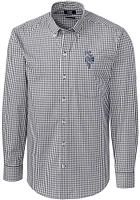 Cutter and Buck Kansas City Royals Mens Charcoal Connect Easy Care Long Sleeve Dress Shirt
