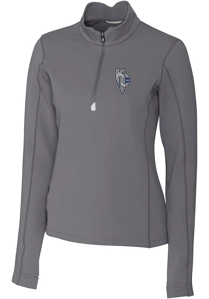 Cutter and Buck Kansas City Royals Womens Connect Traverse Qtr Zip