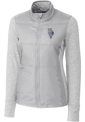 Cutter and Buck Kansas City Royals Womens Grey Connect Stealth Medium Weight Jacket