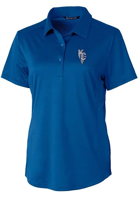Cutter and Buck Kansas City Royals Womens Blue Connect Prospect Short Sleeve Polo Shirt