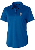 Cutter and Buck Kansas City Royals Womens Blue Connect Prospect Short Sleeve Polo Shirt